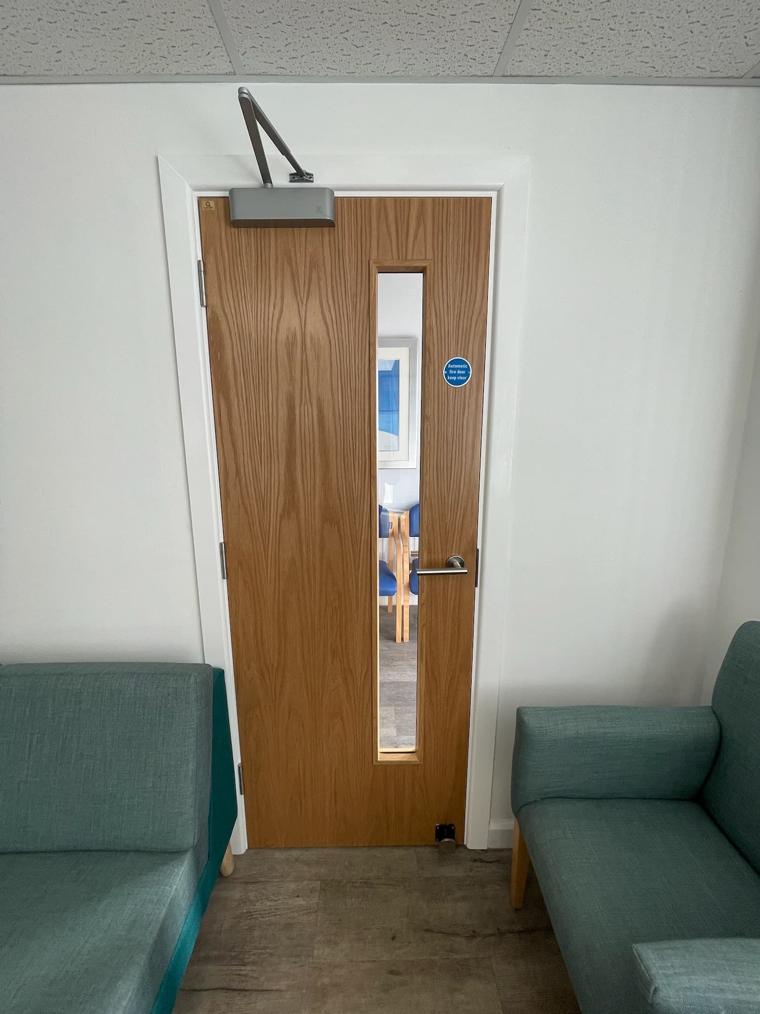 school fire door -with glass